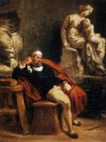 Delacroix, Eugene - Michelangelo in his Studio